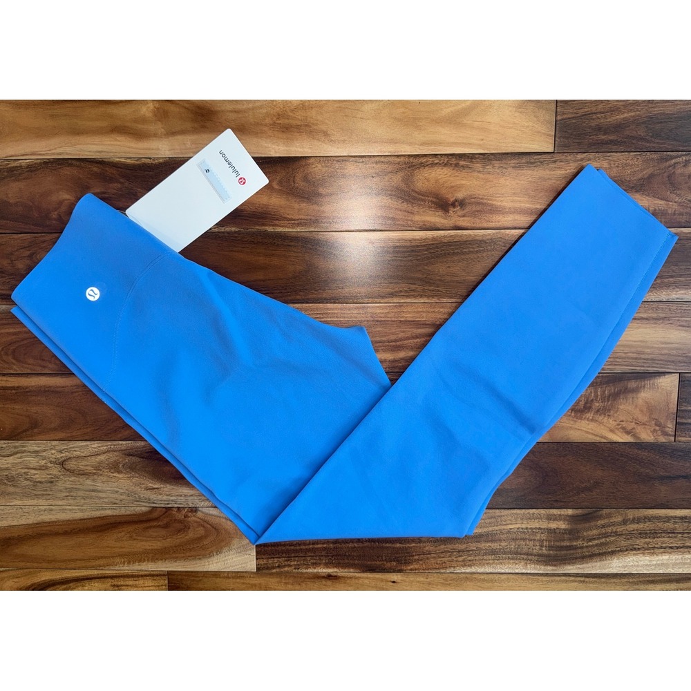 Lululemon Glow Up HR Tight 25" Pool Party Blue Size 6 NWT